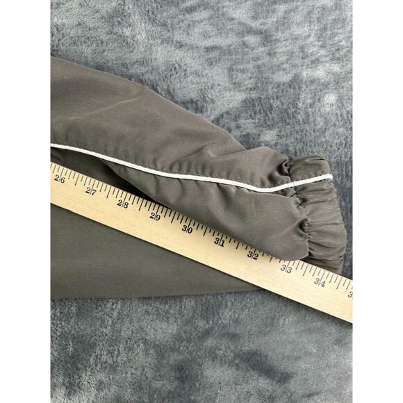 Spalding Mens Large Track Jacket Gray Red Full Zip Windbreaker Retro Y2K‎ 90s - Picture 5 of 7